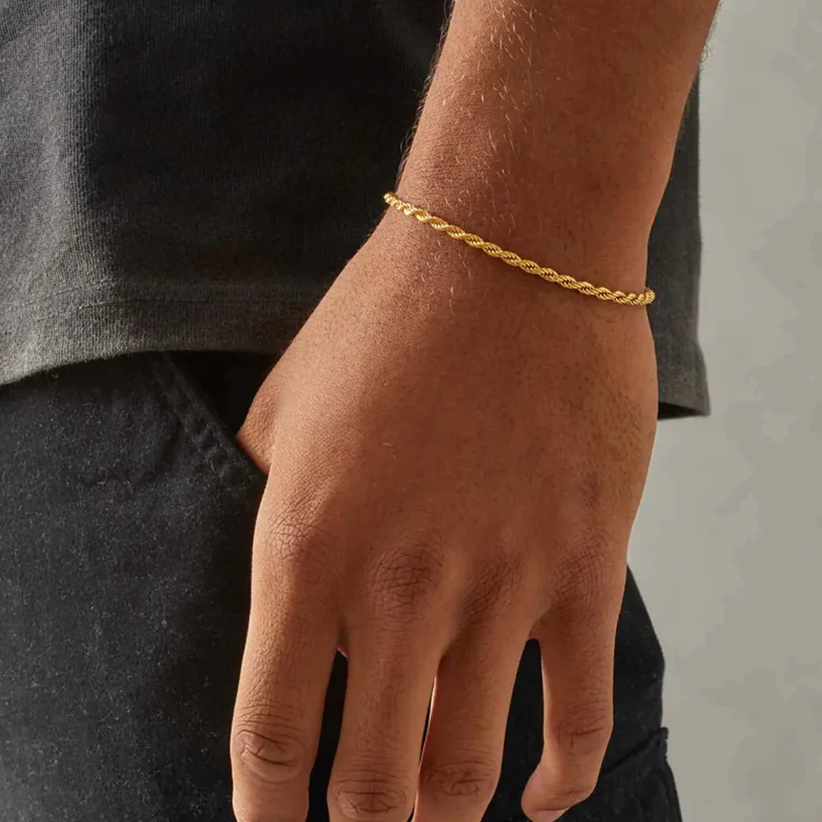 GOBRET. | 3MM Gouden Rope Armband 18K